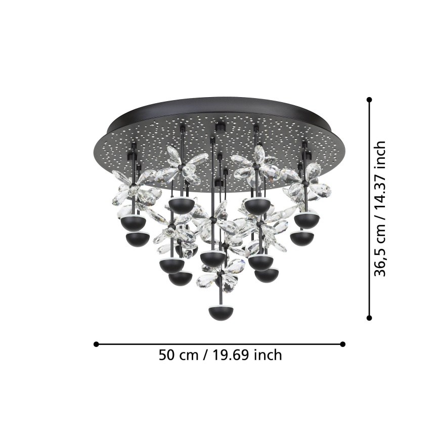 Eglo - LED Dimmable ceiling light LED/27W/230V 3000K black