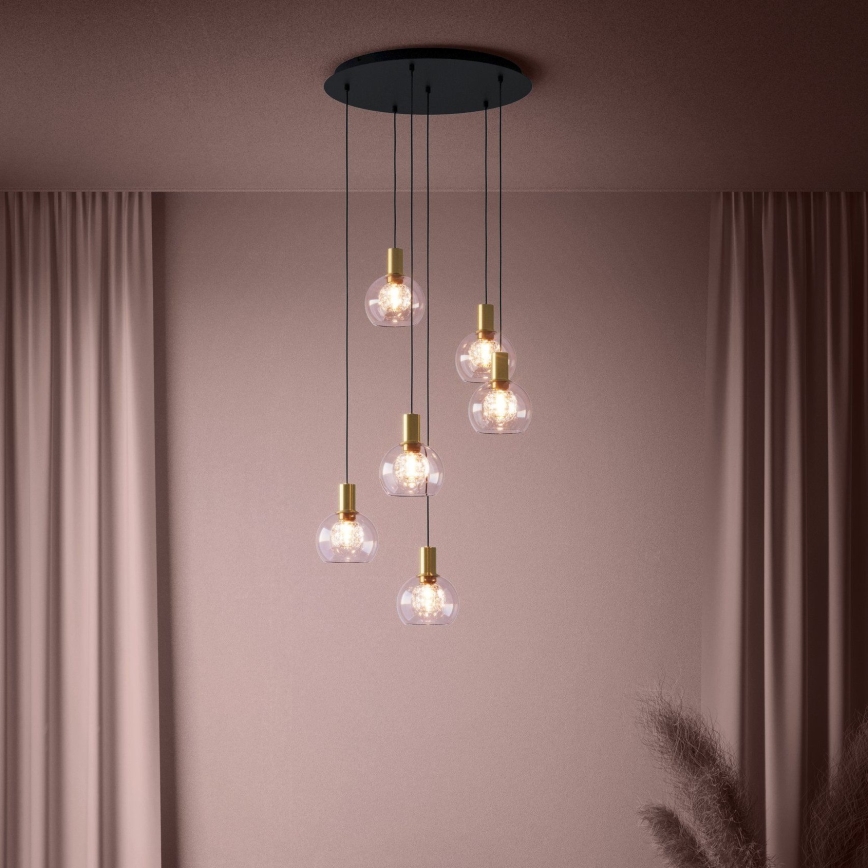 Eglo 390279 - LED Dimmable chandelier on a string 6xLED/5,4W/230V 3000K d. 54 cm gold