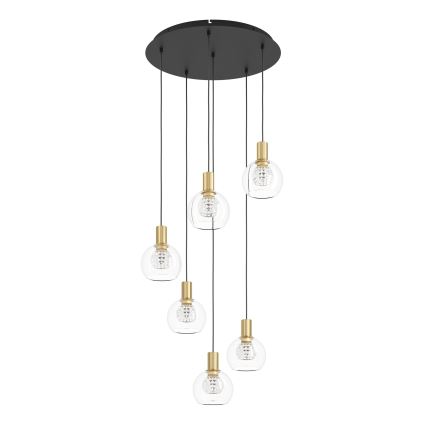 Eglo 390279 - LED Dimmable chandelier on a string 6xLED/5,4W/230V 3000K d. 54 cm gold