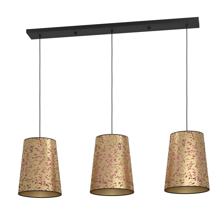 Eglo - Chandelier on a string 3xE27/25W/230V gold/pink