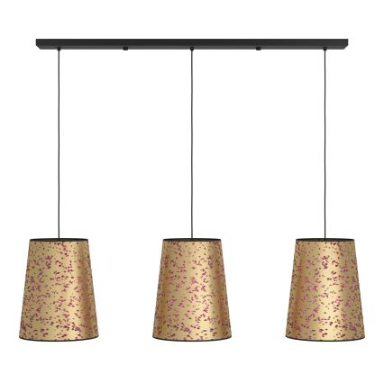 Eglo - Chandelier on a string 3xE27/25W/230V gold/pink
