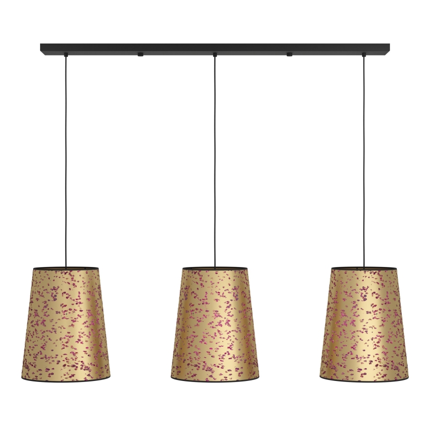 Eglo - Chandelier on a string 3xE27/25W/230V gold/pink