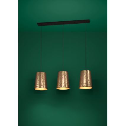 Eglo - Chandelier on a string 3xE27/25W/230V gold/pink