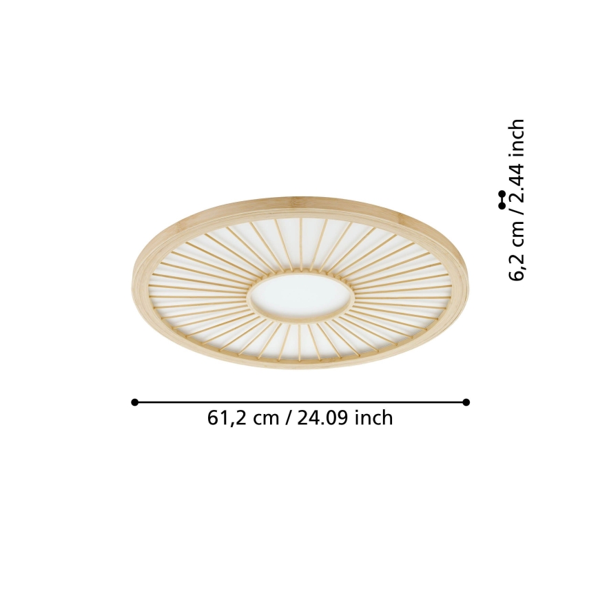 Eglo - LED Dimmable ceiling light LED/36W/230V 4000K beige