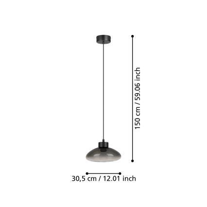 Eglo - LED Dimmable chandelier on a string LED/5,4W/230V 2700K smoky