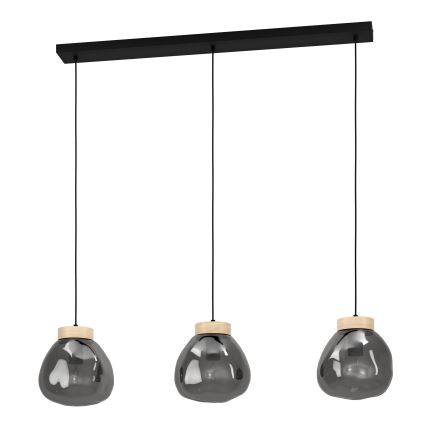 Eglo - Chandelier on a string 3xE27/40W/230V smoky