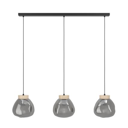 Eglo - Chandelier on a string 3xE27/40W/230V smoky