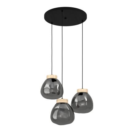 Eglo - Chandelier on a string 3xE27/40W/230V smoky