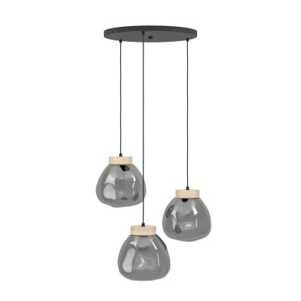 Eglo - Chandelier on a string 3xE27/40W/230V smoky