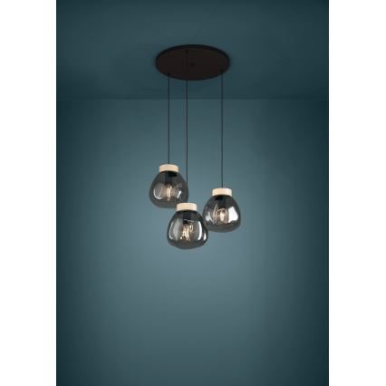 Eglo - Chandelier on a string 3xE27/40W/230V smoky