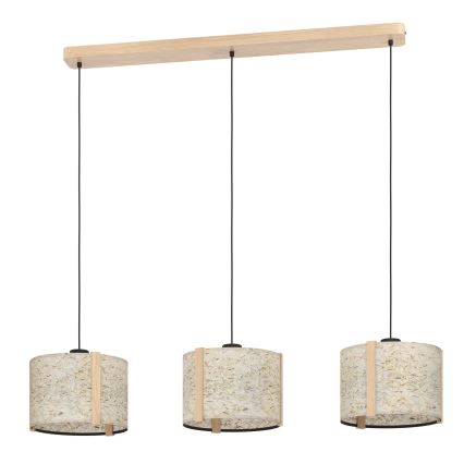 Eglo - Chandelier on a string 3xE27/25W/230V beige
