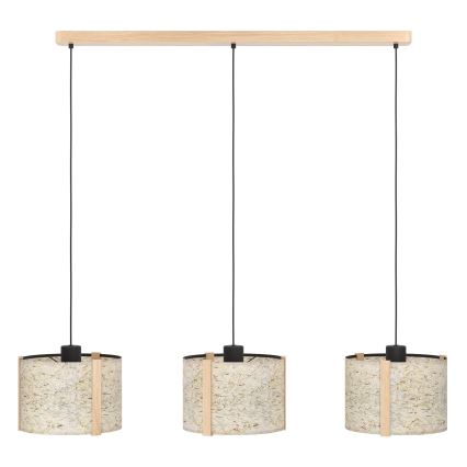 Eglo - Chandelier on a string 3xE27/25W/230V beige