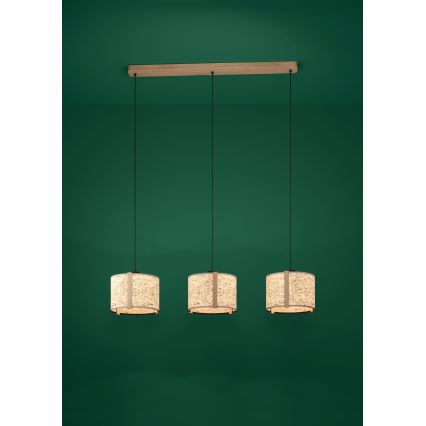 Eglo - Chandelier on a string 3xE27/25W/230V beige