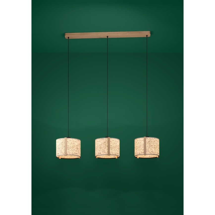 Eglo - Chandelier on a string 3xE27/25W/230V beige