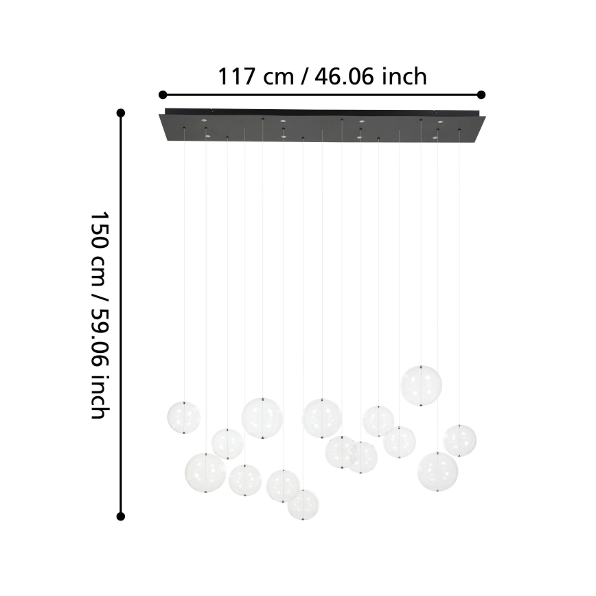 Eglo - LED Dimmable chandelier on a string 8xLED/4,2W/230V 3000K clear