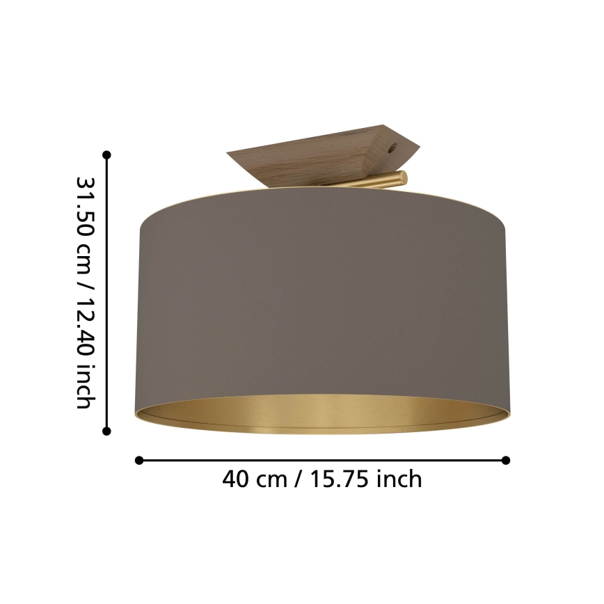 Eglo - Ceiling light 1xE27/40W/230V brown/gold