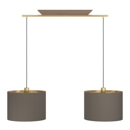 Eglo - Chandelier on a string 2xE27/40W/230V brown/gold