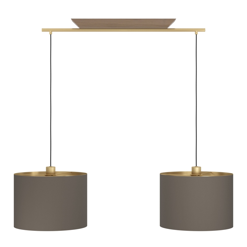 Eglo - Chandelier on a string 2xE27/40W/230V brown/gold