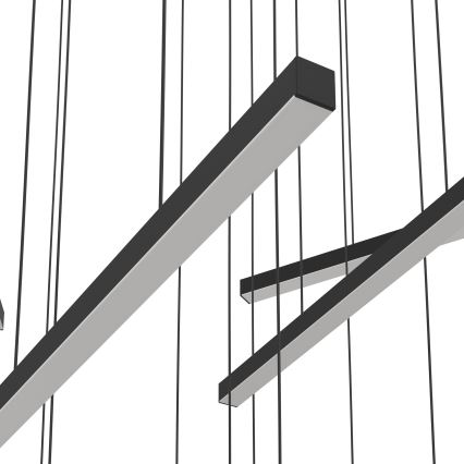 Eglo - LED Dimmable chandelier on a string 12xLED/8,4W/230V 3000K black