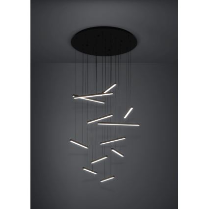 Eglo - LED Dimmable chandelier on a string 12xLED/8,4W/230V 3000K black