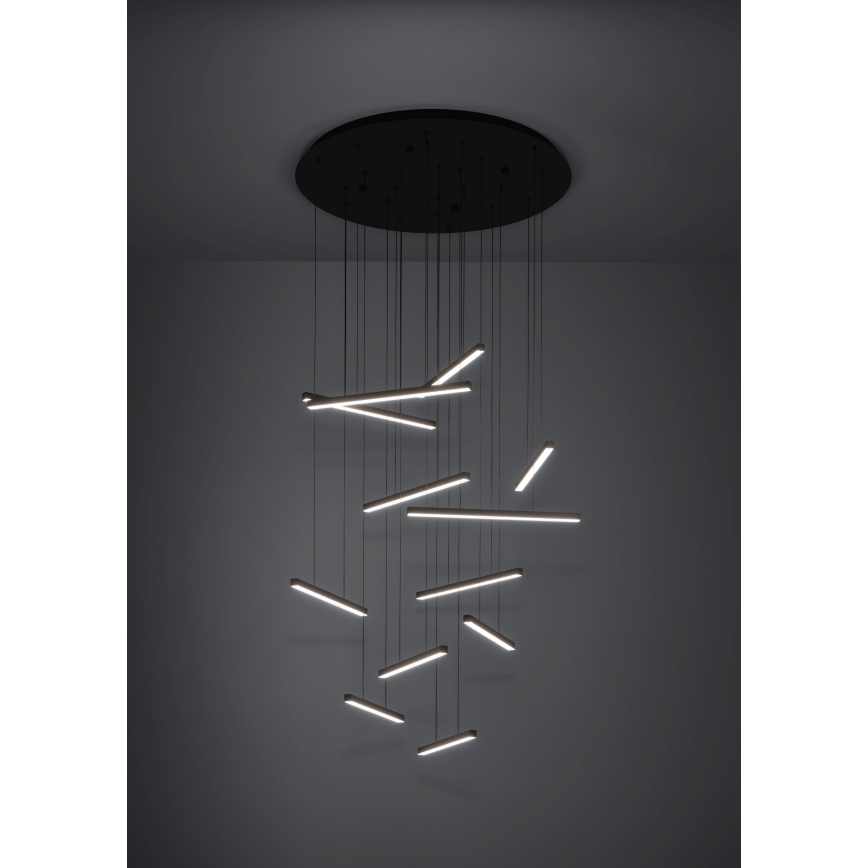 Eglo - LED Dimmable chandelier on a string 12xLED/8,4W/230V 3000K black