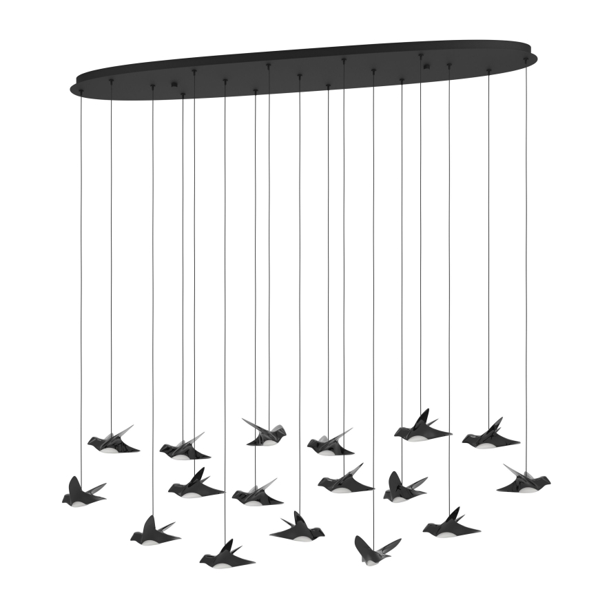 Eglo - LED Dimmable chandelier on a string 17xLED/3W/230V 3000K black