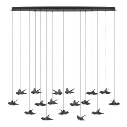 Eglo - LED Dimmable chandelier on a string 17xLED/3W/230V 3000K black