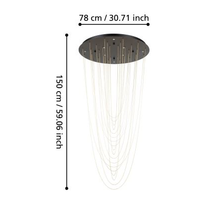 Eglo - LED Dimmable ceiling light 8xLED/4,2W/230V 3000K