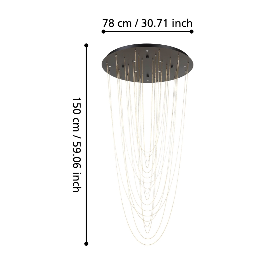 Eglo - LED Dimmable ceiling light 8xLED/4,2W/230V 3000K