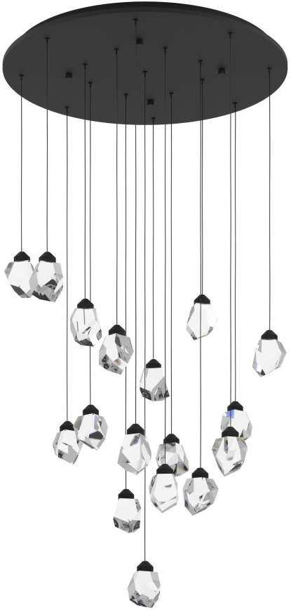 Eglo 390357 - LED Dimmable chandelier on a string SINDICAT 17xLED/3W/230V black/clear