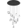 Eglo 390357 - LED Dimmable chandelier on a string SINDICAT 17xLED/3W/230V black/clear