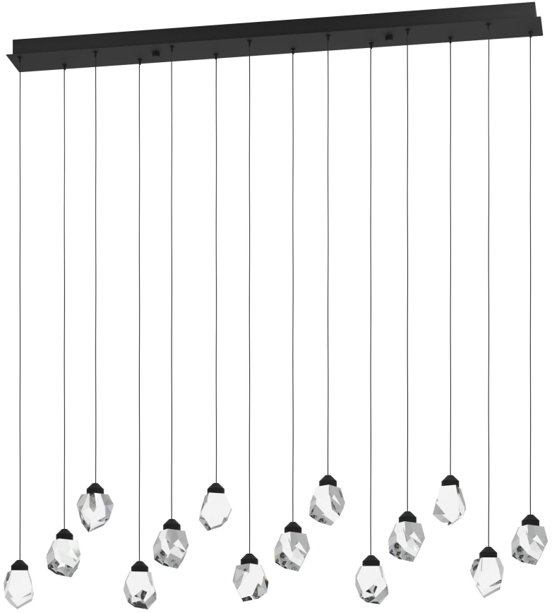 Eglo 390358 - LED Dimmable chandelier on a string SINDICAT 14xLED/3W/230V black/clear