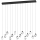 Eglo 390358 - LED Dimmable chandelier on a string SINDICAT 14xLED/3W/230V black/clear