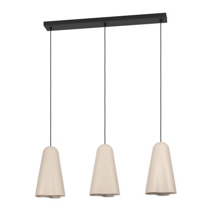 Eglo - Chandelier on a string 3xE27/40W/230V beige