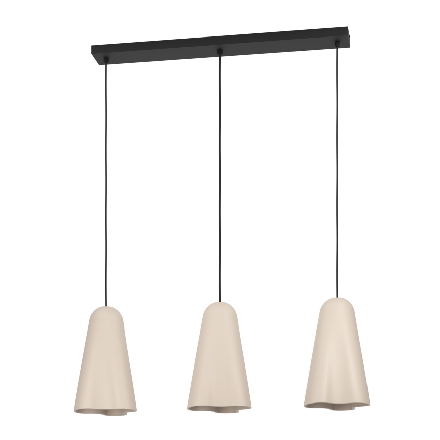 Eglo - Chandelier on a string 3xE27/40W/230V beige