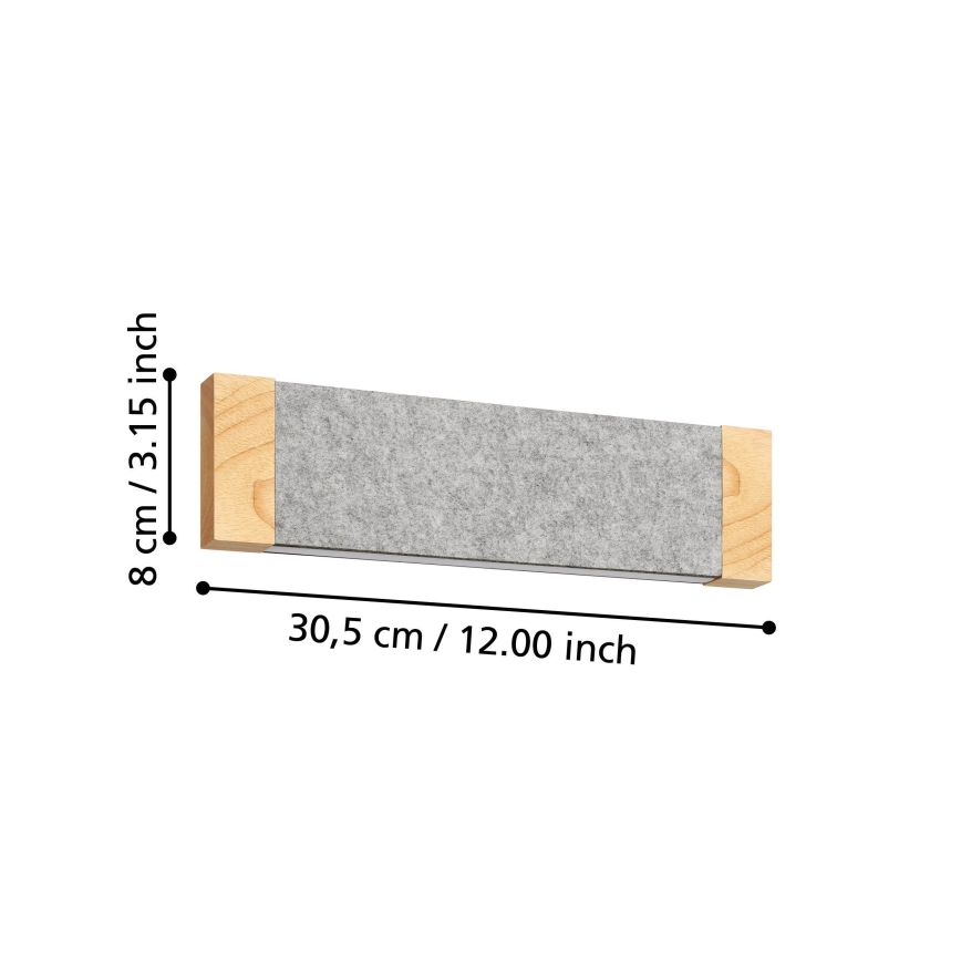 Eglo - LED Wall light 2xLED/5,4W/230V 3000K brown/grey