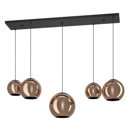 Eglo - Chandelier on a string 5xE27/40W/230V copper