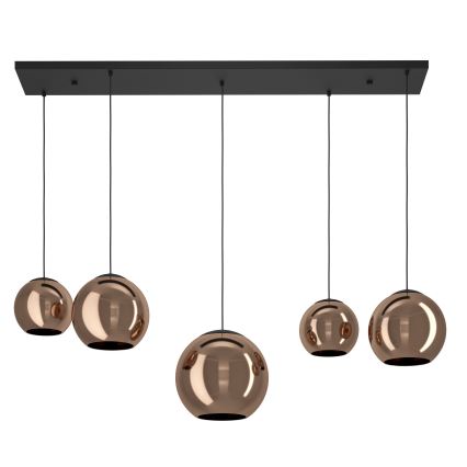 Eglo - Chandelier on a string 5xE27/40W/230V copper