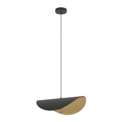 Eglo - Chandelier on a string 1xE27/40W/230V 53 cm black/gold