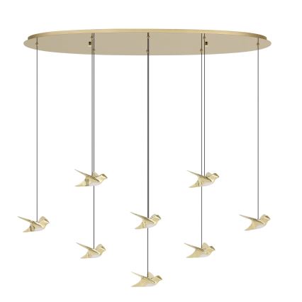 Eglo - LED Dimmable chandelier on a string 8xLED/4,2W/230V 3000K gold