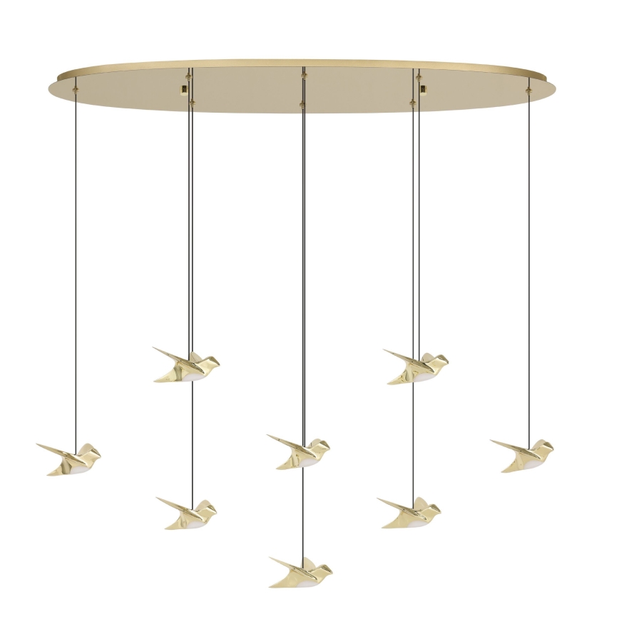 Eglo - LED Dimmable chandelier on a string 8xLED/4,2W/230V 3000K gold