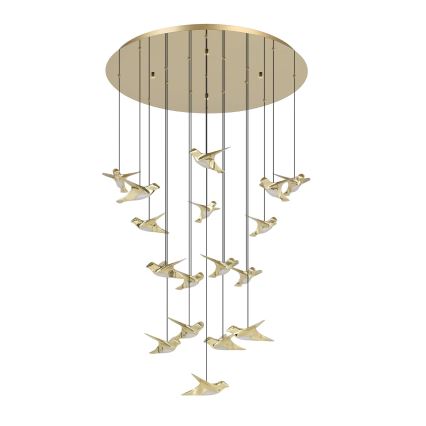 Eglo - LED Dimmable chandelier on a string 17xLED/3W/230V 3000K gold