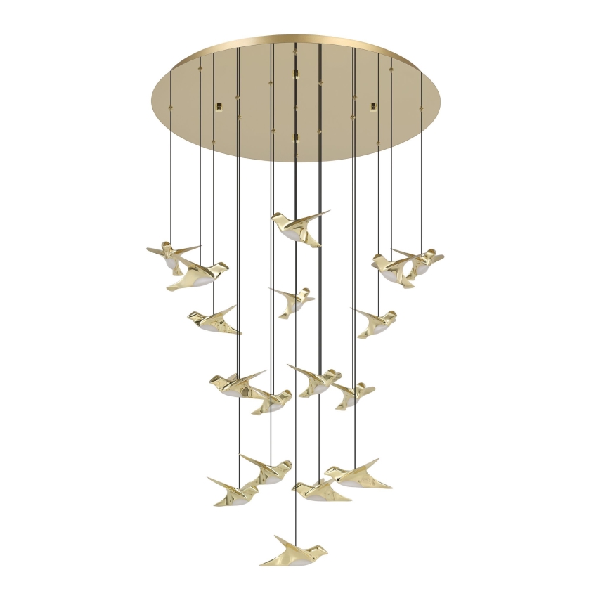 Eglo - LED Dimmable chandelier on a string 17xLED/3W/230V 3000K gold