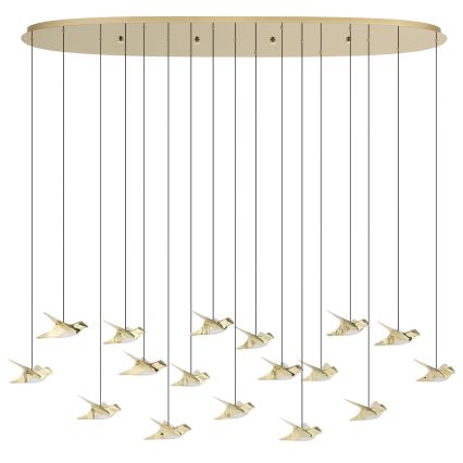 Eglo - LED Dimmable chandelier on a string 17xLED/3W/230V 3000K gold
