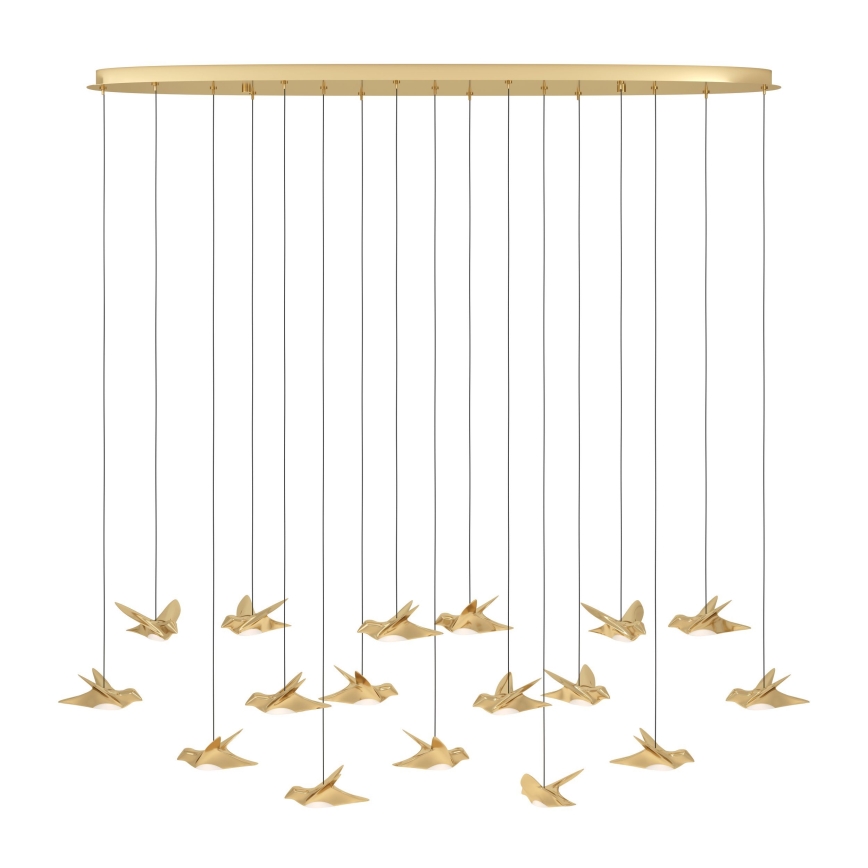 Eglo - LED Dimmable chandelier on a string 17xLED/3W/230V 3000K gold