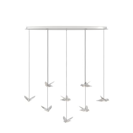 Eglo - LED Dimmable chandelier on a string 8xLED/4,2W/230V 3000K shiny chrome