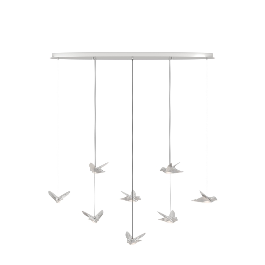 Eglo - LED Dimmable chandelier on a string 8xLED/4,2W/230V 3000K shiny chrome