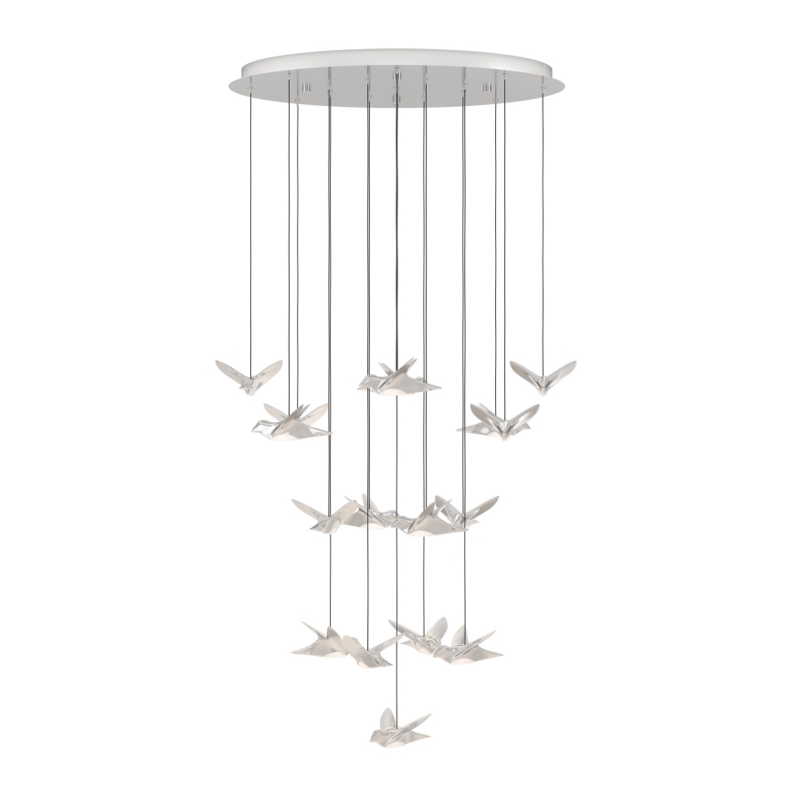 Eglo - LED Dimmable chandelier on a string 17xLED/3W/230V 3000K shiny chrome