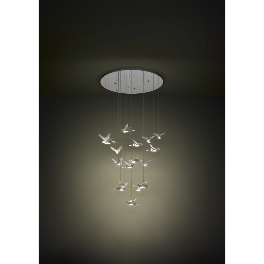 Eglo - LED Dimmable chandelier on a string 17xLED/3W/230V 3000K shiny chrome
