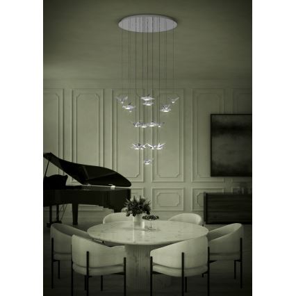 Eglo - LED Dimmable chandelier on a string 17xLED/3W/230V 3000K shiny chrome